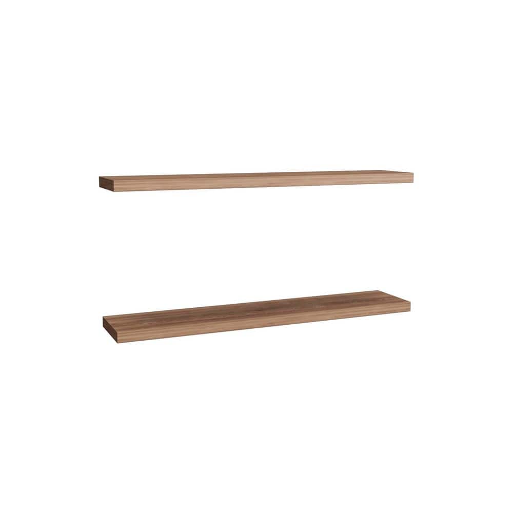 47 in. W x 1.50 in H Indoor Wide Floating Shelves-Wall Mount in Beige Set of 2 - Hercitys