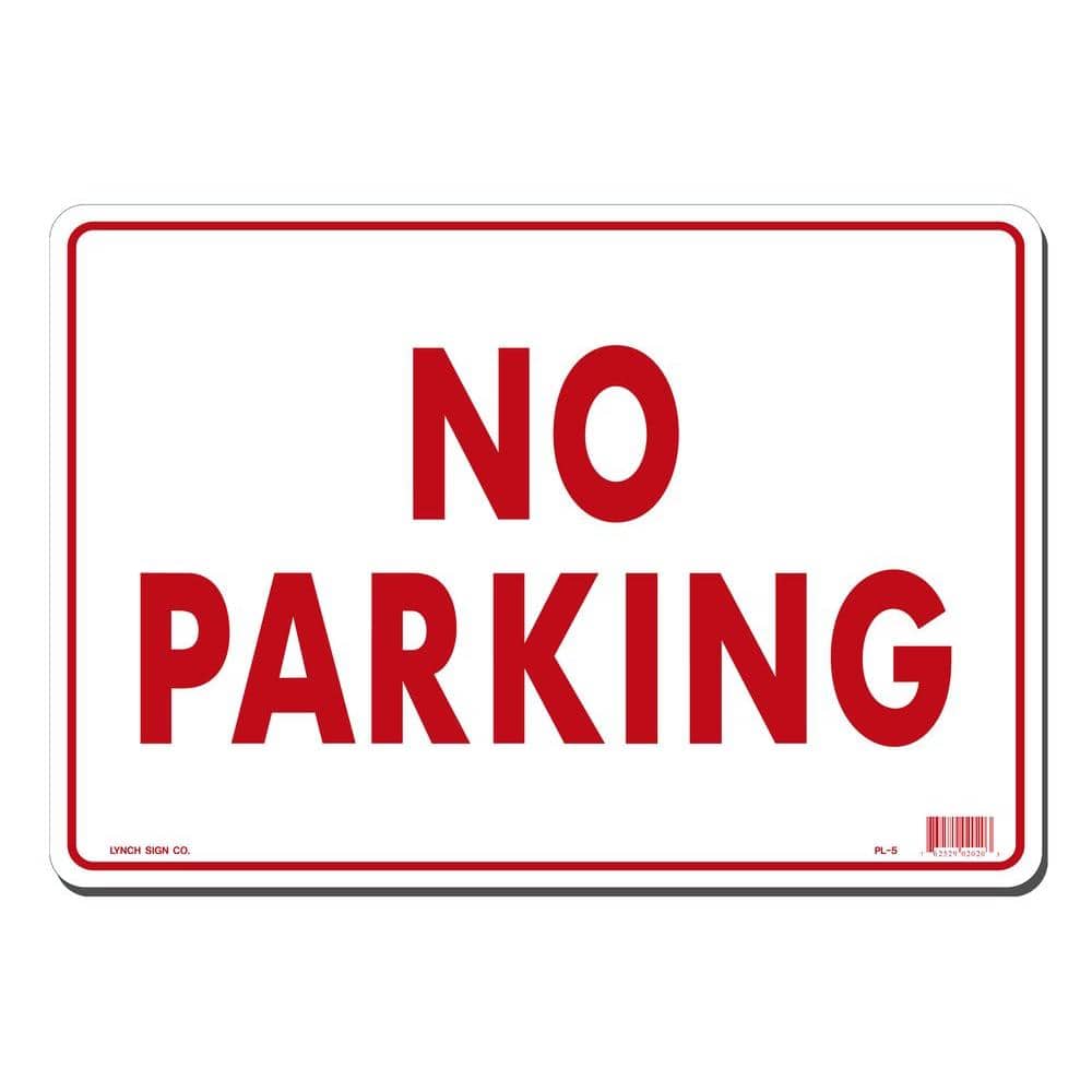 14 in. x 10 in. No Parking Sign Printed on More Durable, Thicker, Longer Lasting Styrene Plastic - Hercitys
