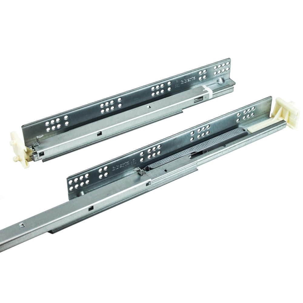 21 in. Soft Close Full Extension Under Mount Cabinet Drawer Slide 100 lbs. 1-Pair (2 Pieces) - Hercitys