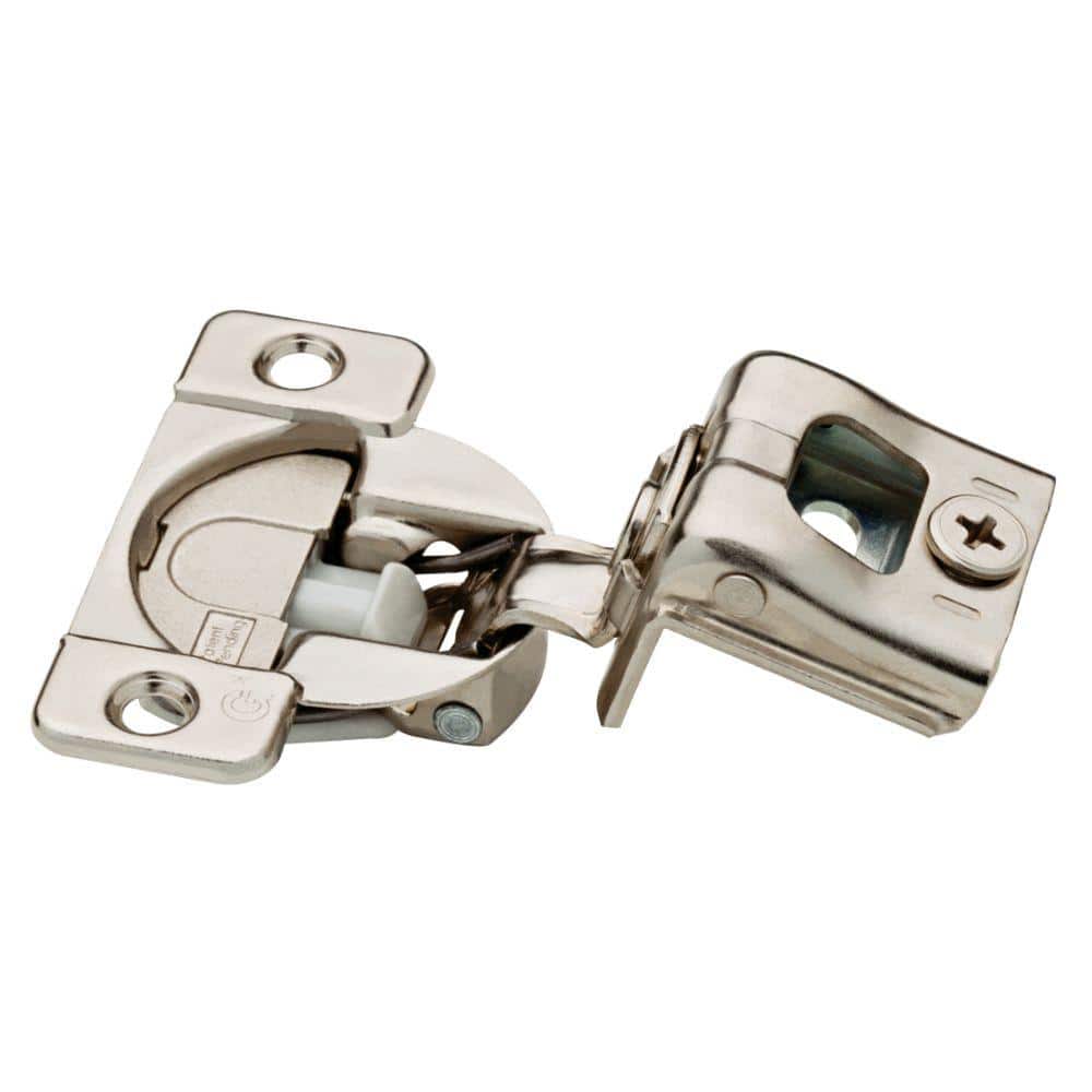 5 Pair Face Frames 35 mm 105-Degree 1-1/4 in. Overlay Soft Close Nickel Cabinet Hinge (10 Pieces) - Hercitys