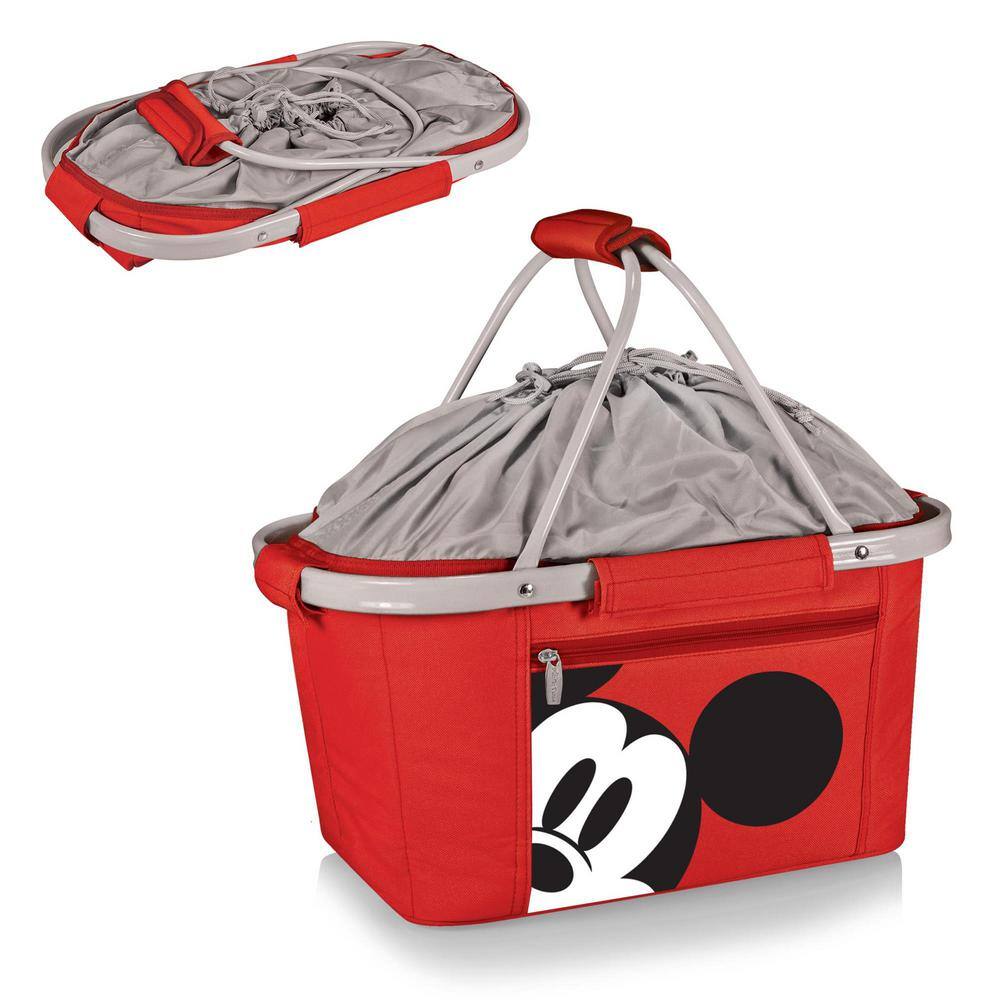 34 oz. Red Mickey Mouse Metro Basket Collapsible Tote Cooler - Hercitys