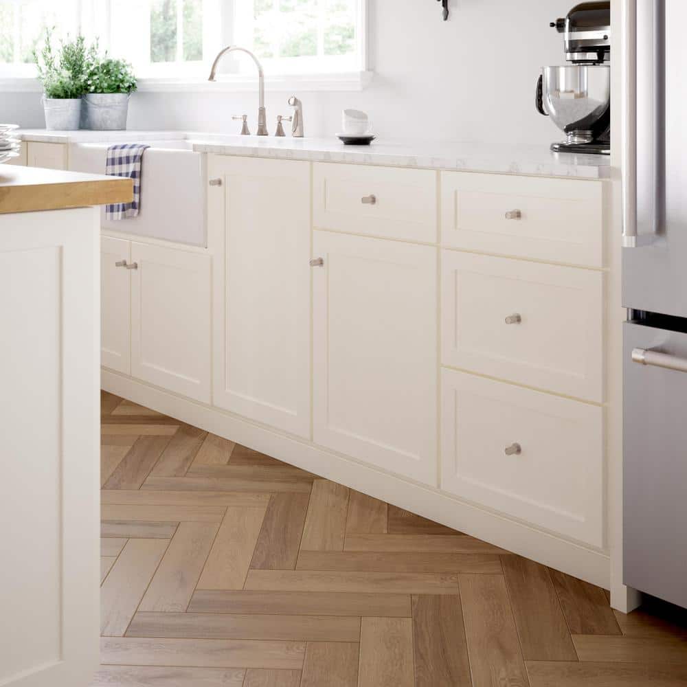 (10-Pack) Round Layered Backplate 1 in. (25 mm) Modern Satin Nickel Round Cabinet Knobs - Hercitys