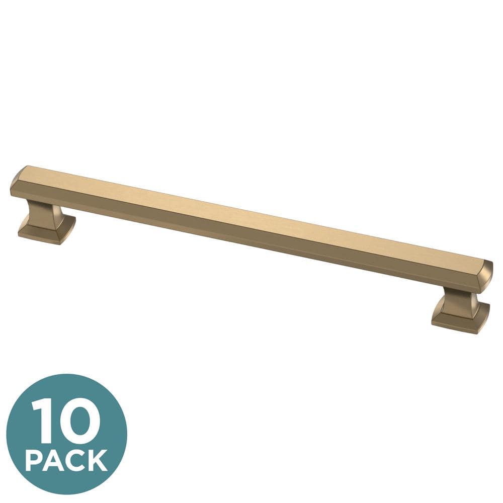 (10-Pack) Chamfered Slim Bar 6-5/16 in. (160 mm) Classic Champagne Bronze Cabinet Handle Drawer Bar Pulls - Hercitys