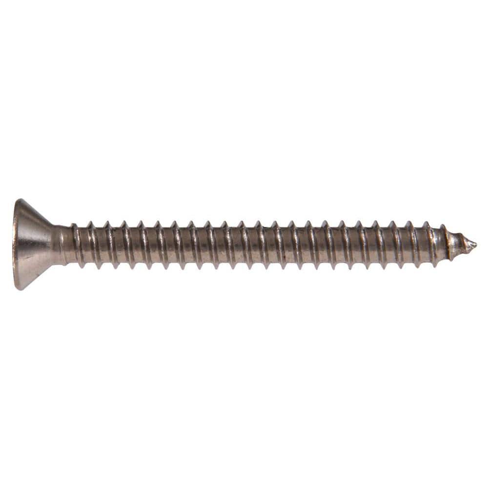 #12 2-1/2 in. Phillips Flat-Head Sheet Metal Screws (12-Pack) - Hercitys