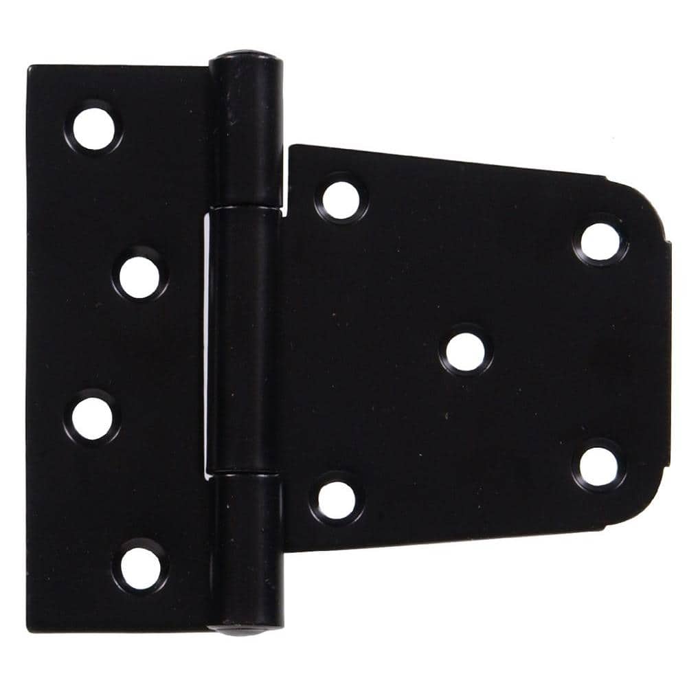 3-1/2 in. Heavy Duty T-Hinge in Black for 2 x 4 or 4 x 4 Post Applications (5-Pack) - Hercitys