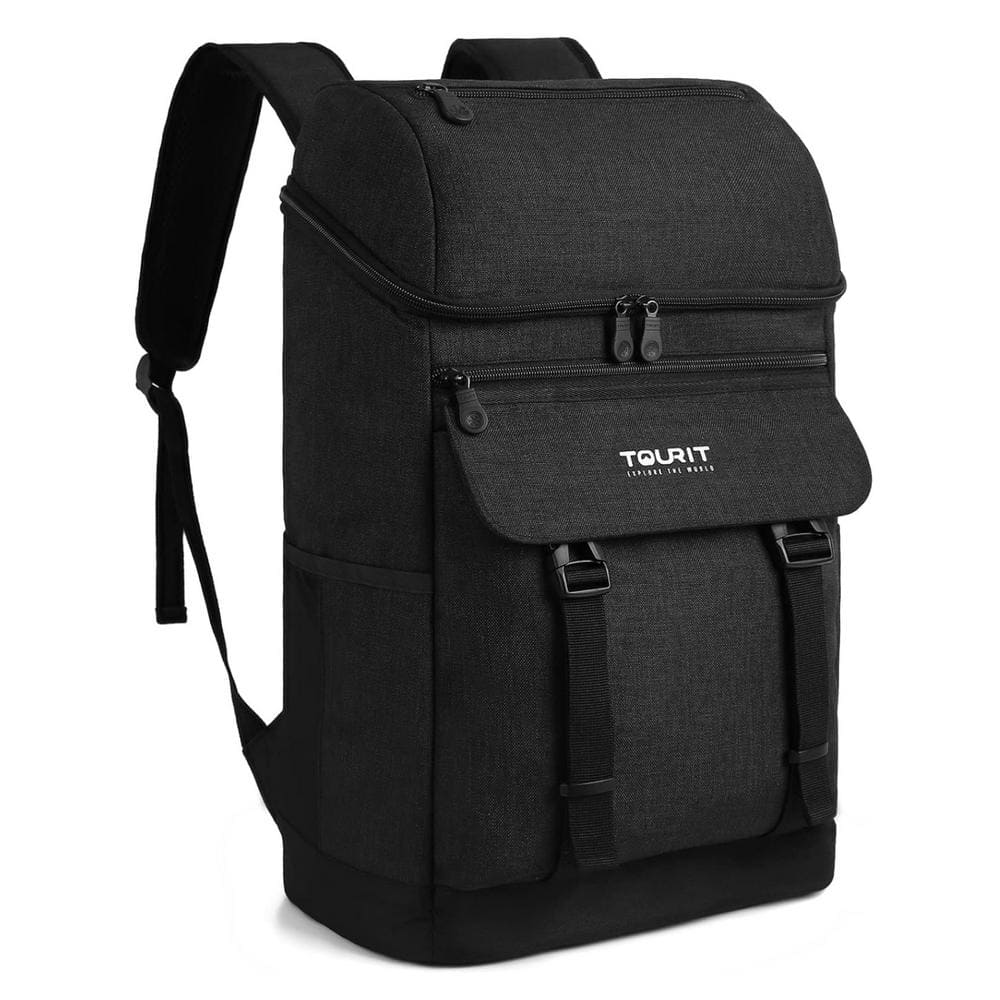 25 Liters Cooler Backpack Insulated Leak Proof & Waterproof Soft- Side Cooler for Picnic, Hiking, Work, Trip, Black - Hercitys