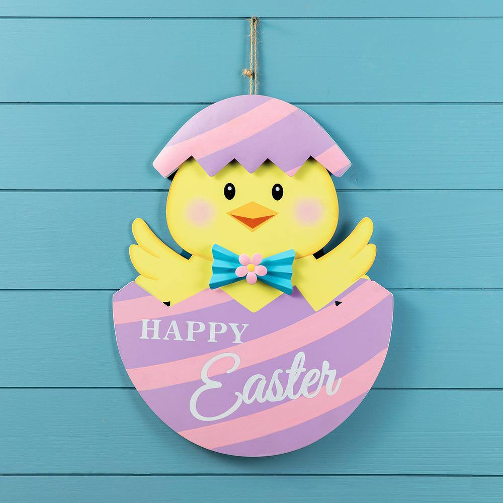 24 in.H Easter Metal Chick Egg Yard Stake (KD) - Hercitys