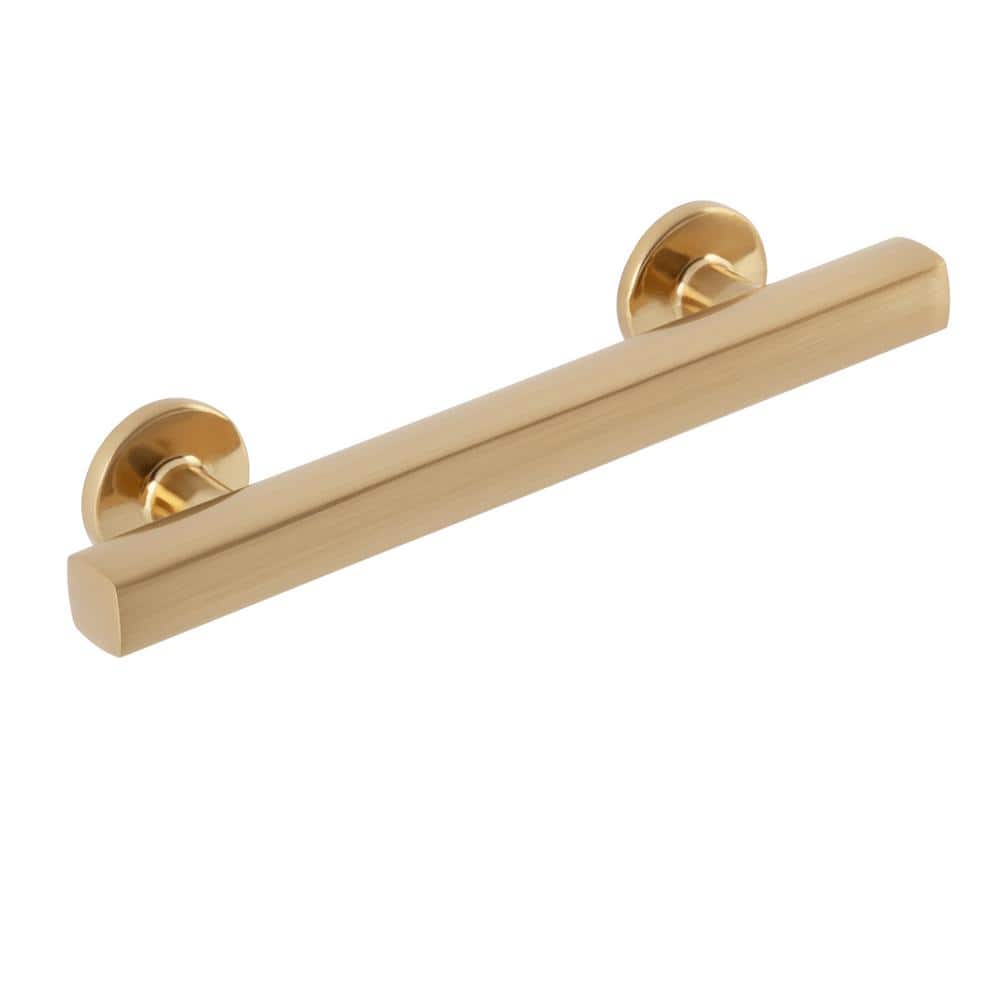 10-Pack Flynn 3-1/2 in. (89 mm) Center-to-Center Modern Satin Brass Bar Drawer Pull - Hercitys