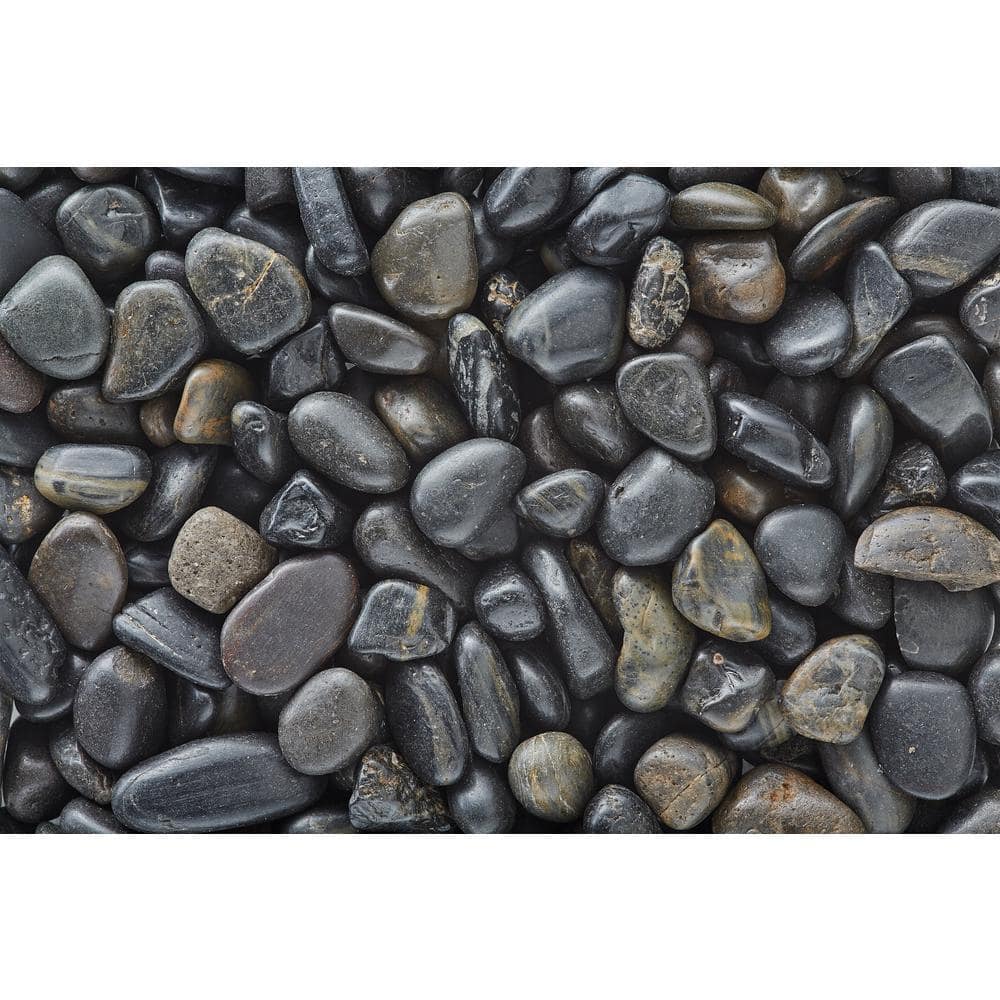 3/8 in. Polished Black Gravel (20 lbs. Bag) - Hercitys