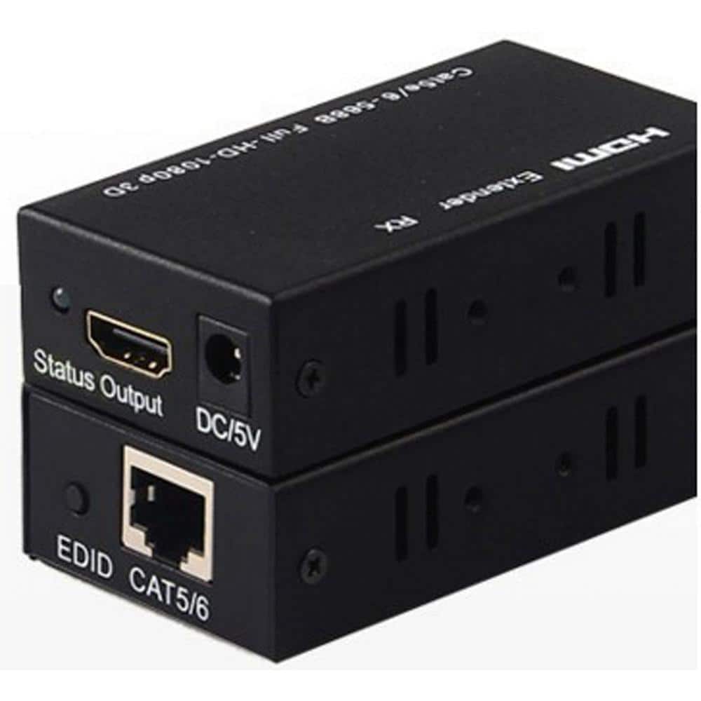 180 ft. HDMI Extender 1080p Over Single CAT5e/CAT6 Ethernet Cable upto 180 ft. (60 m) at 1080p - Hercitys