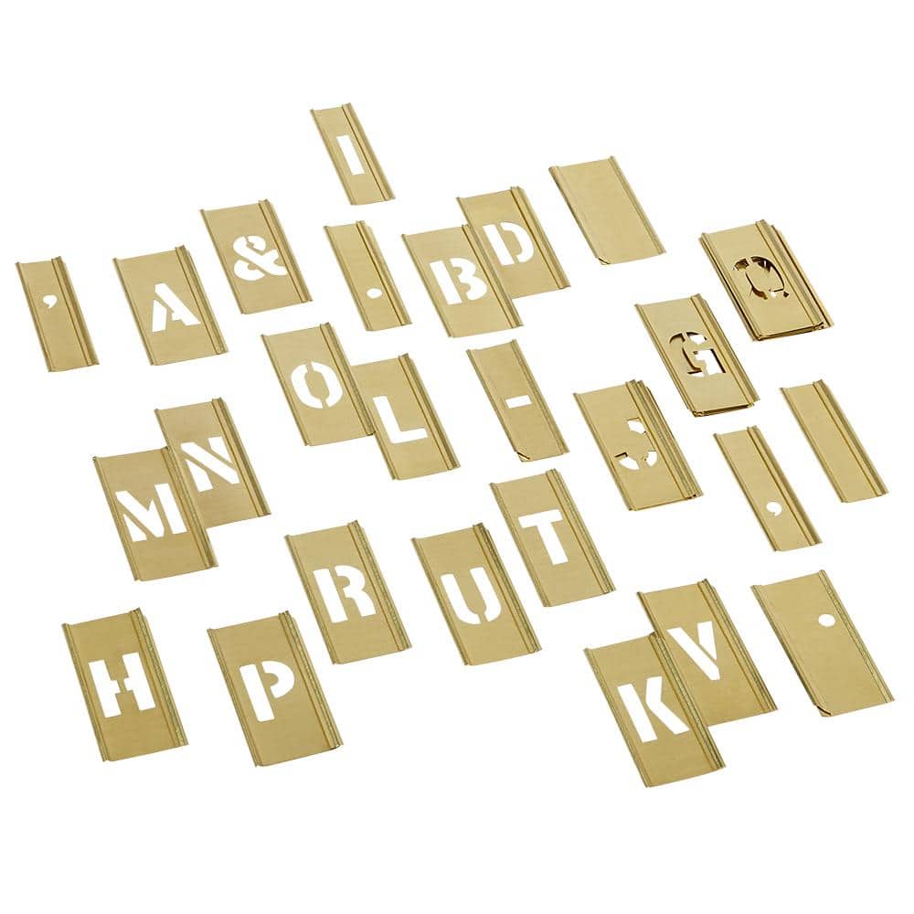 1 in. Stencil Letter Set (33-Piece) - Hercitys