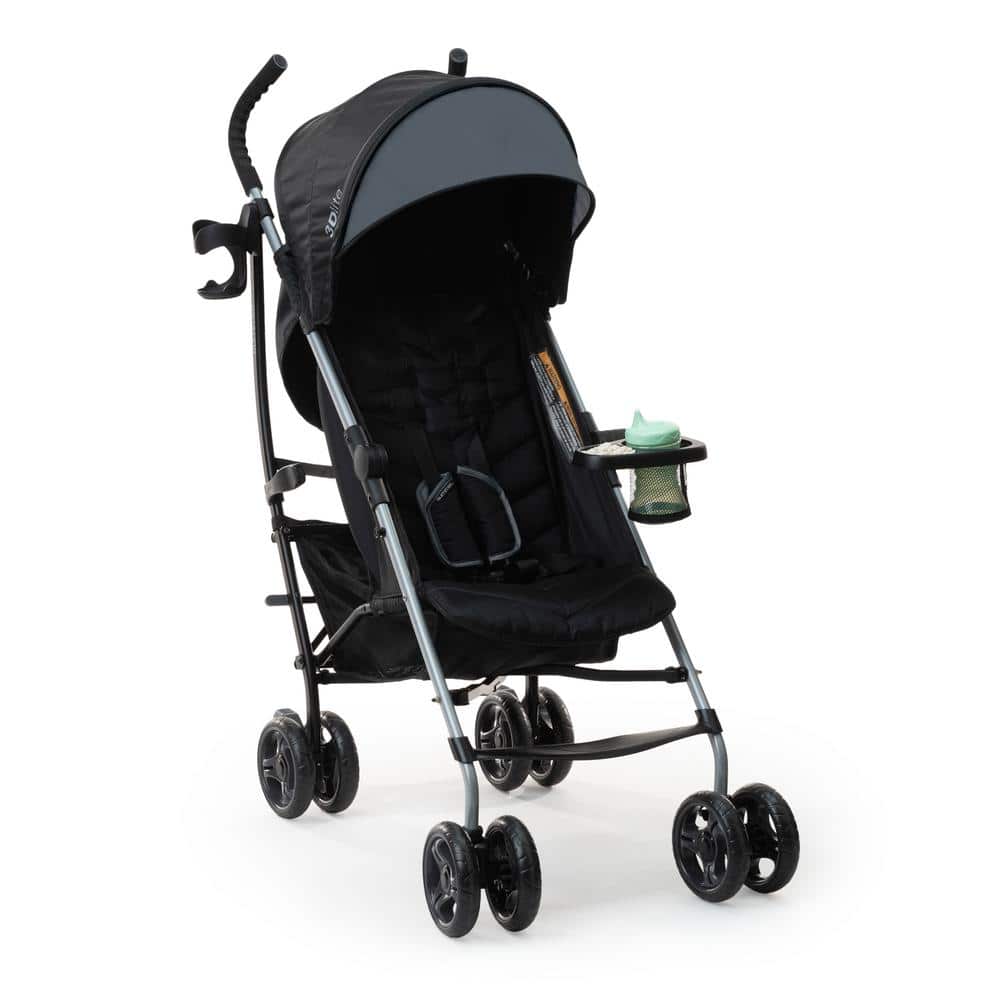 3 Dlite Convenience Stroller, Light-weight Travel Stroller, Gray-Age 6-Months Up to 50 lbs. - Hercitys