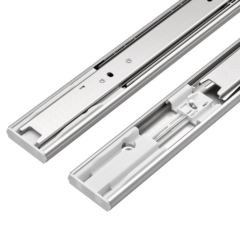 (Pair) 22 in. (550 mm) Stainless Steel Full Extension Side Mount Soft-Close Ball Bearing Drawer Slides - Hercitys