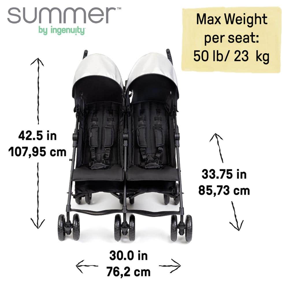 3D Lite Double Convenience Stroller - Hercitys