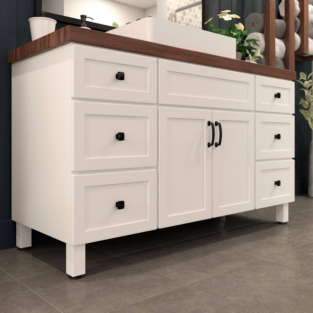 (4-Pack) 4 3/4 in. (120 mm) Matte White Metal Square Furniture Leg with Leveling Glide - Hercitys