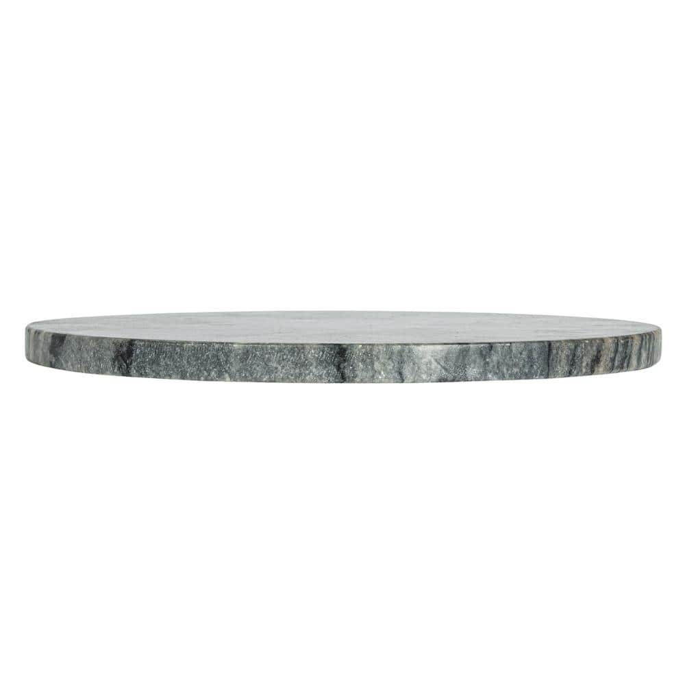 11 in. Gray Marble Round Cheese and Cutting Board - Hercitys