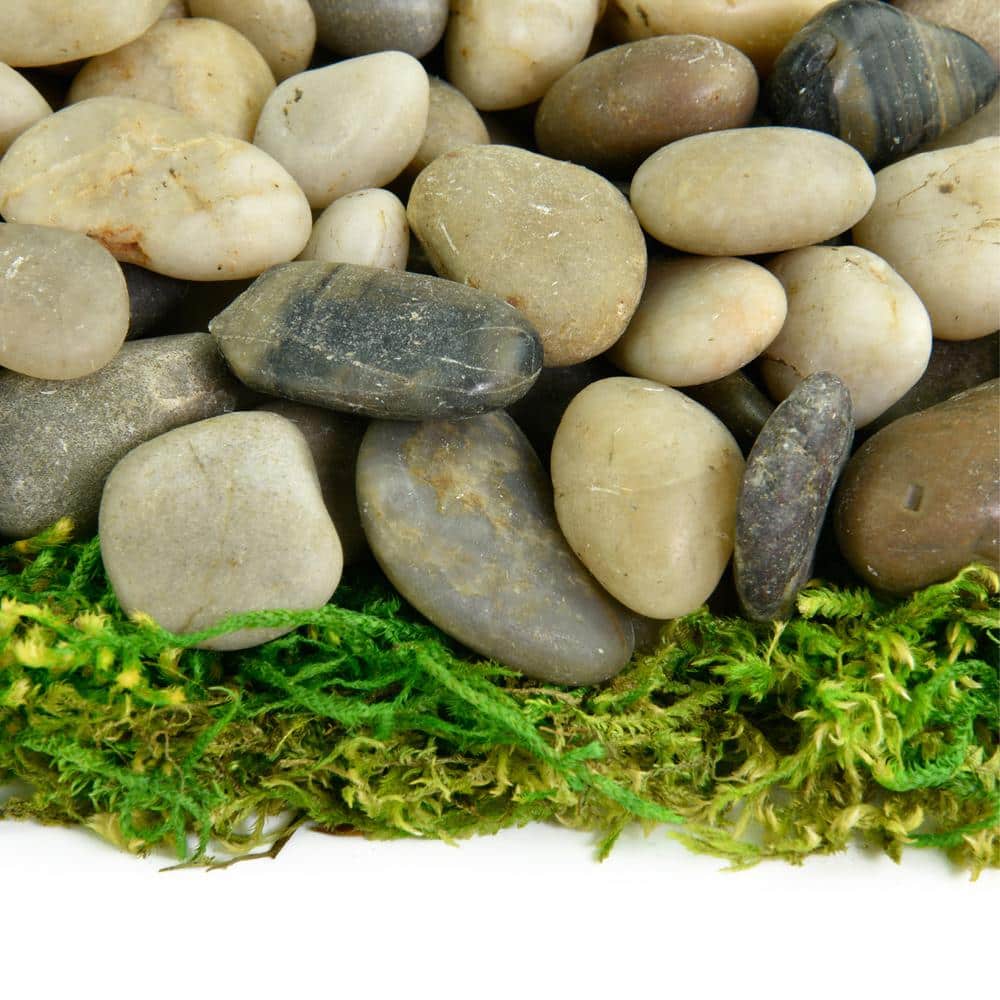 0.125 cu. ft. 3/8 in. – 5/8 in. 10 lbs. Mixed Small Polished Rock Pebbles for Planters, Gardens, Aquariums and More - Hercitys