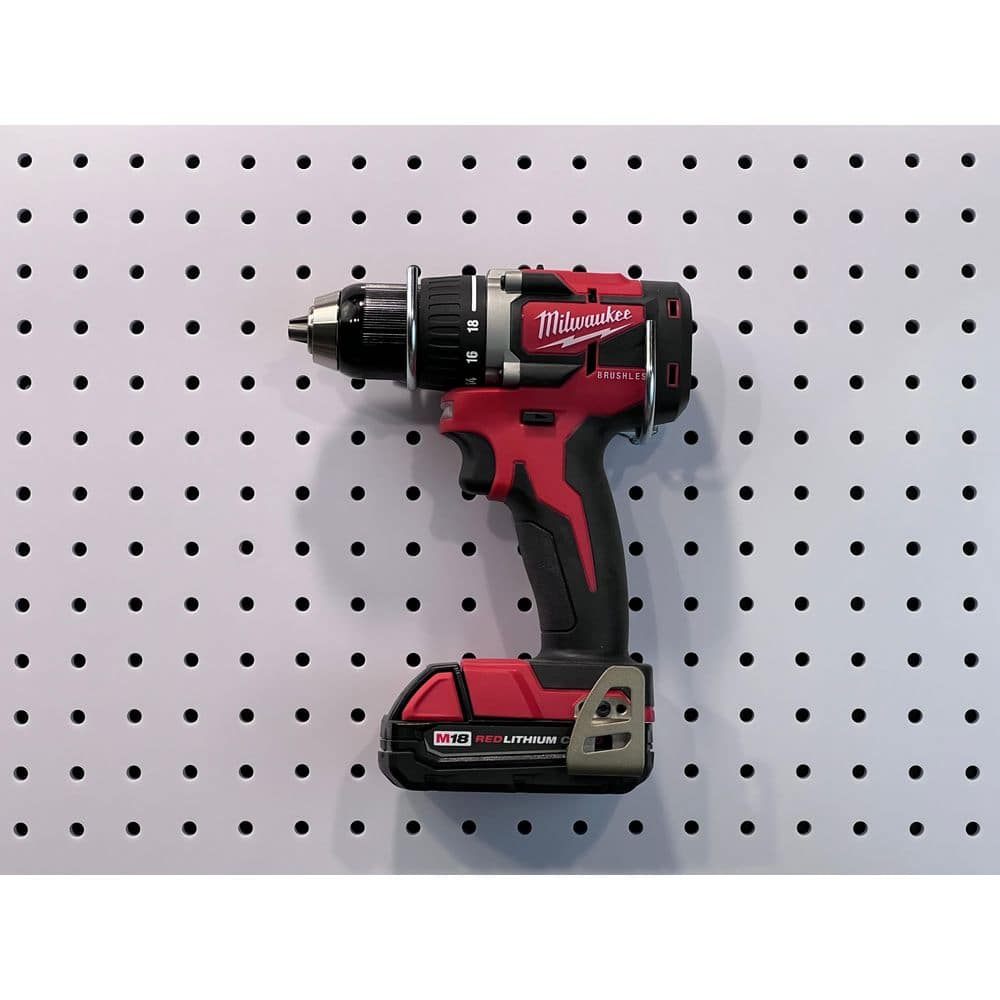 2-1/4 in. Curved 2 in. I.D. Zinc Plated Steel Pegboard Hook (10-Pack) - Hercitys