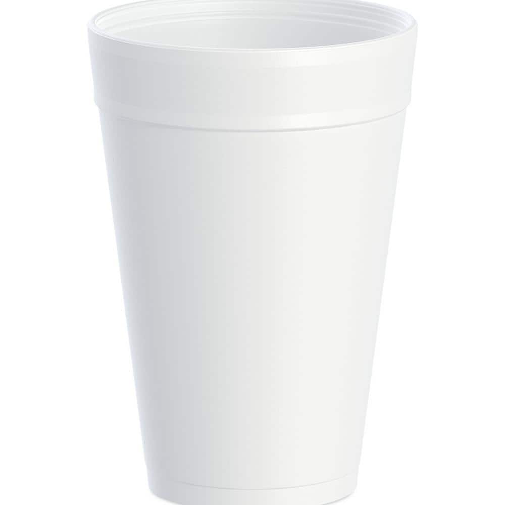 32 oz. White Disposable Foam Cups (25/Bag 20 Bags/Carton) - Hercitys