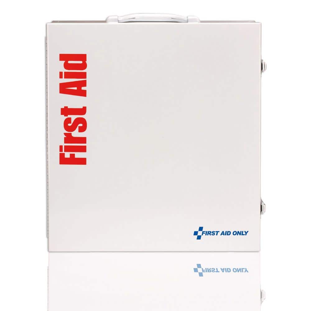 100-Person, 3-Shelf Metal ANSI B Plus First Aid Cabinet with Medications - Hercitys