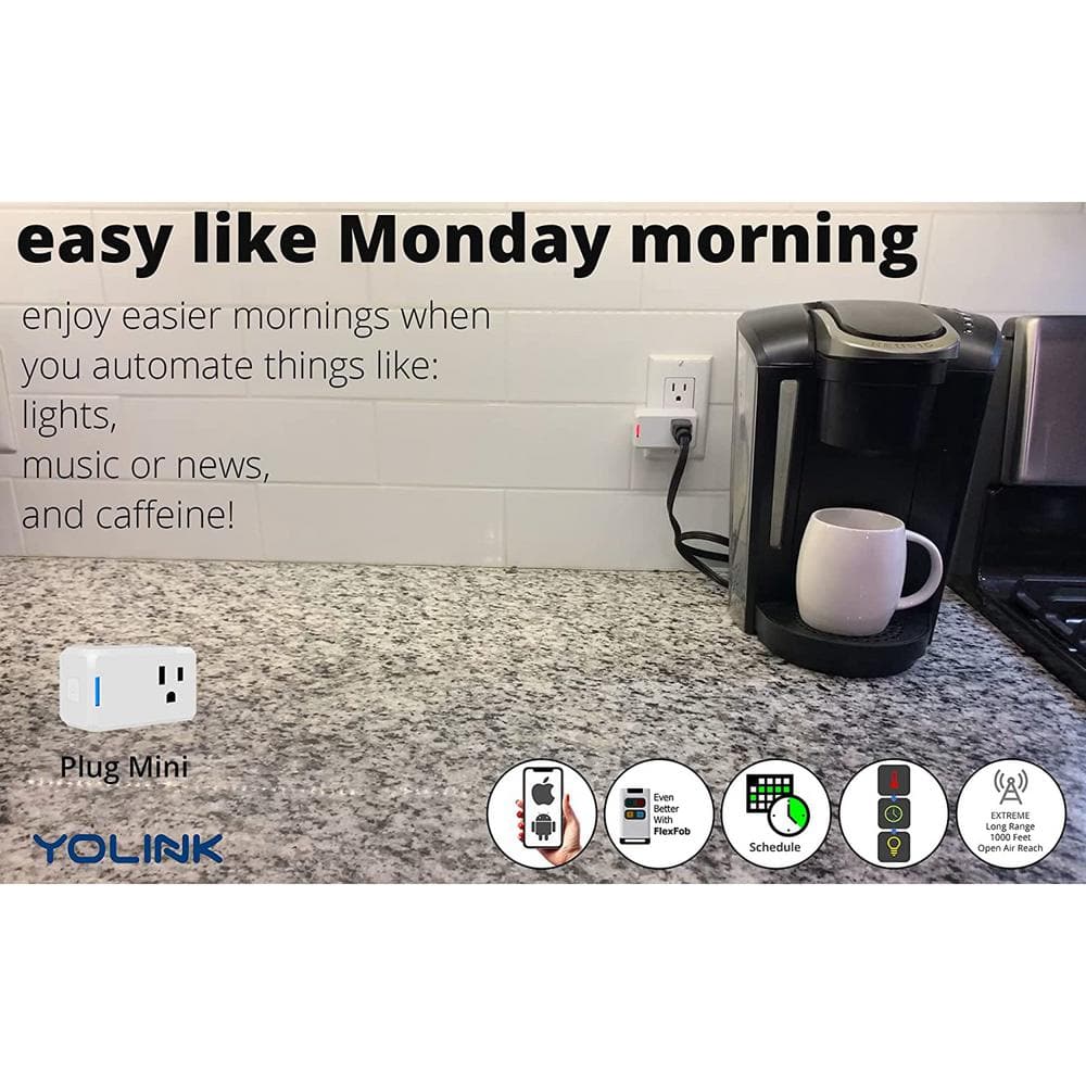 1/4 Mile World’s Longest Range Smart Home Plug Mini Outlet with App Remote Control, White - Hercitys