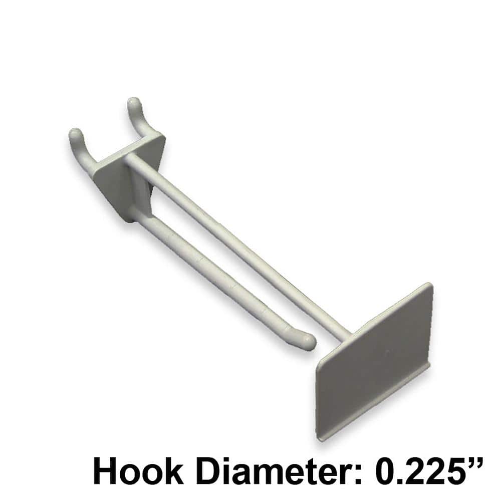 4 in. White Glass-Filled Nylon Scan Hook(50-Pack) - Hercitys