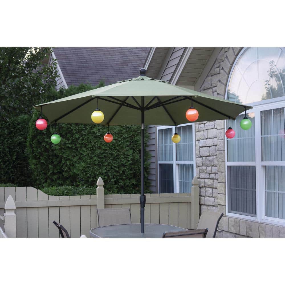 5 in. Orange LED Hanging Patio Globe - Hercitys
