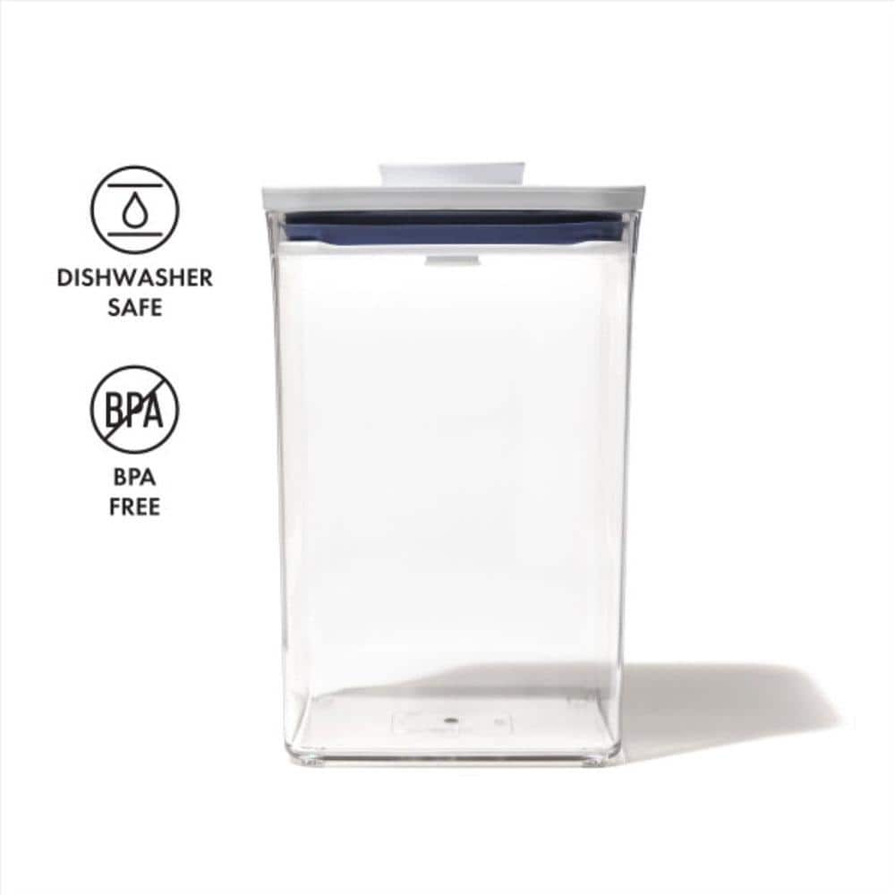 4.4 Qt. Airtight Food Storage in Clear with Lid, Ideal for 5 lbs. Flour or Sugar - Hercitys