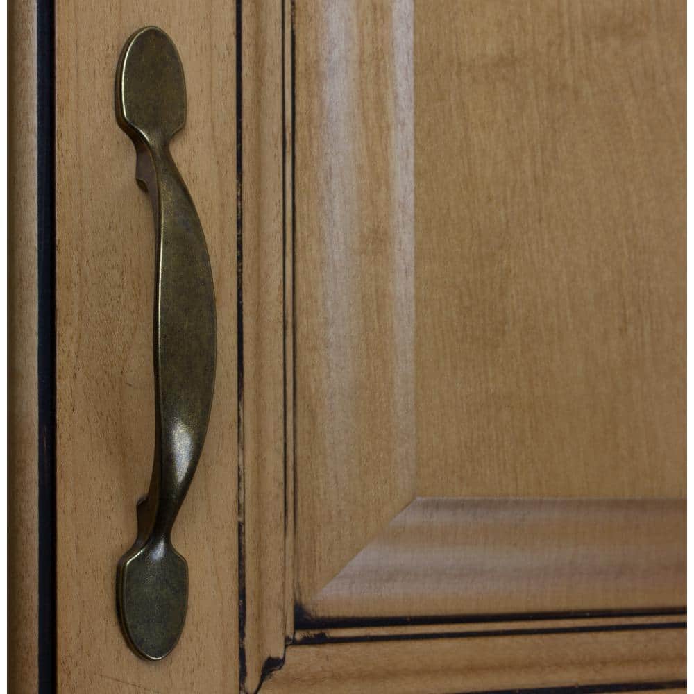 3 in. Center-to-Center Antique Brass Classic Cabinet Pull (10-Pack) - Hercitys