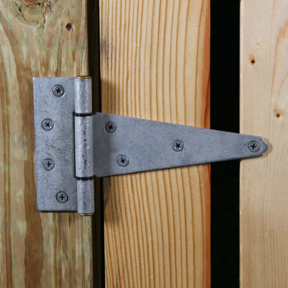 (2-Pack) 6 in. Standard  Galvanized Heavy-Duty Tee Hinge - Hercitys