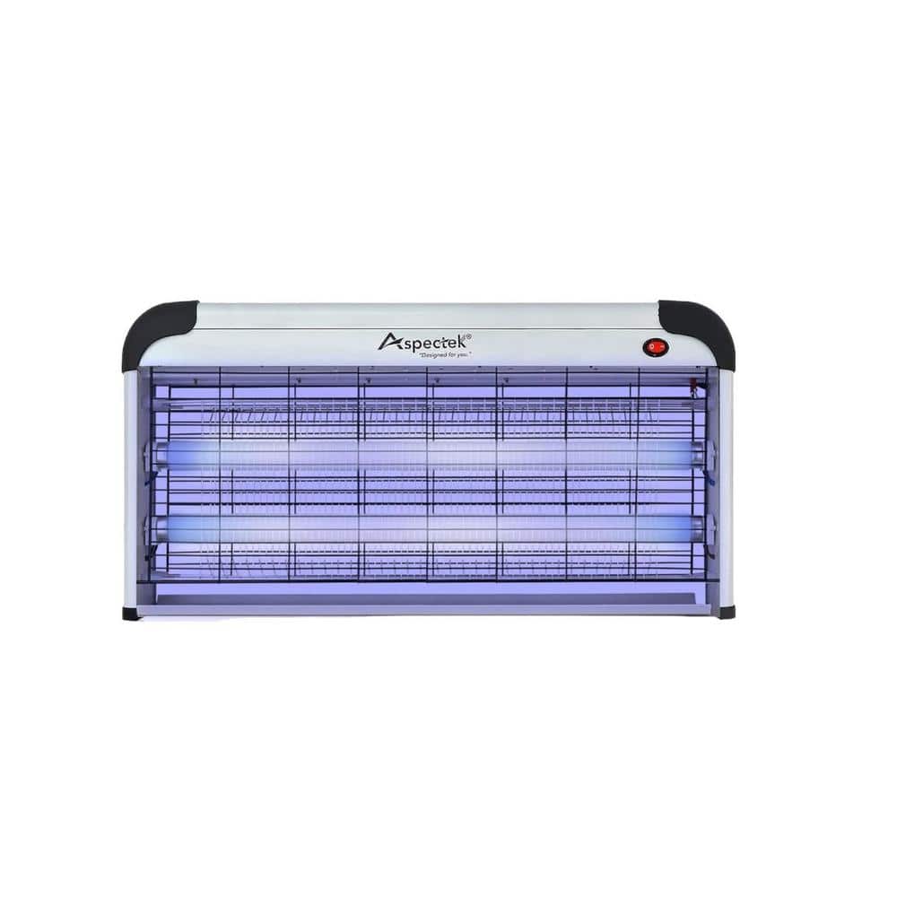 40-Watt Indoor Electronic Bug Zapper Repellent, Insect Fly Killer, Aluminum in Silver - Hercitys