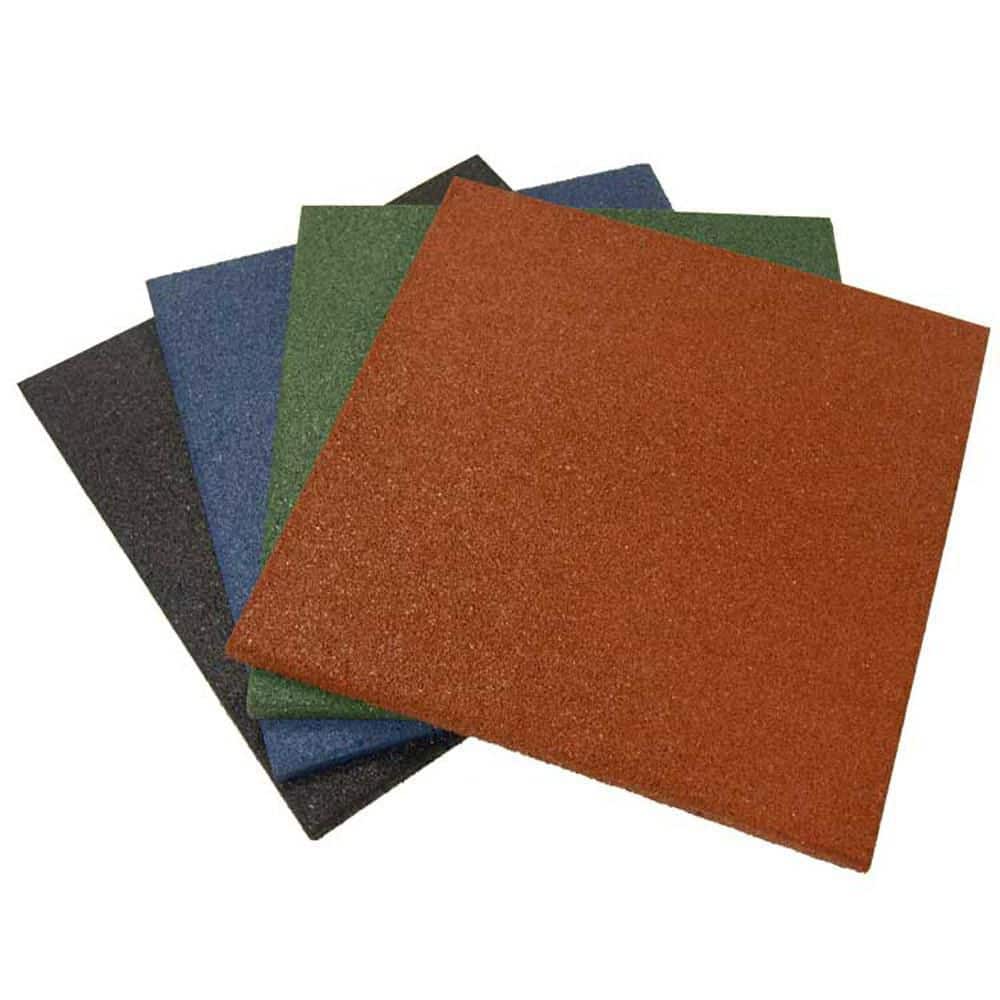 “Eco-Sport” Interlocking Rubber Flooring Tiles, Blue 1 in. x 19.5 in. x 19.5 in. (8.5 sq.ft, 3 Pack) - Hercitys