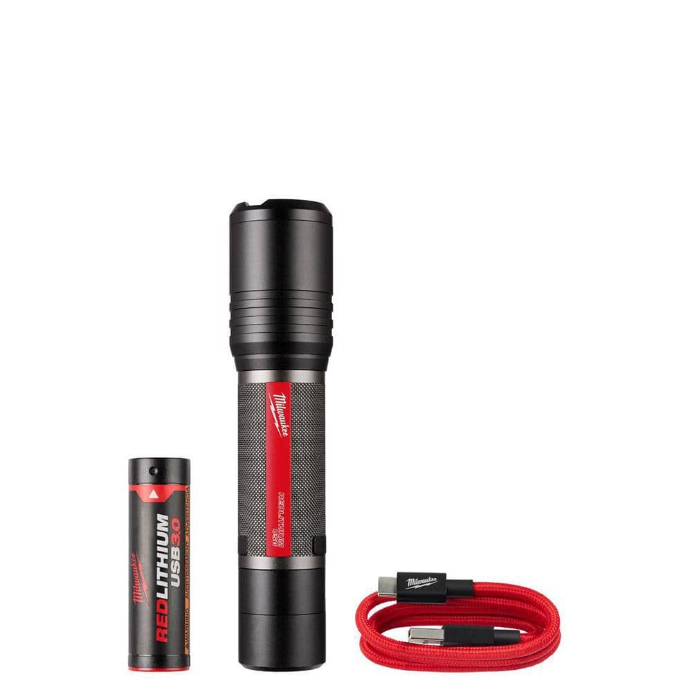 2,000 Lumens REDLITHIUM USB Slide Focus Flashlight - Hercitys