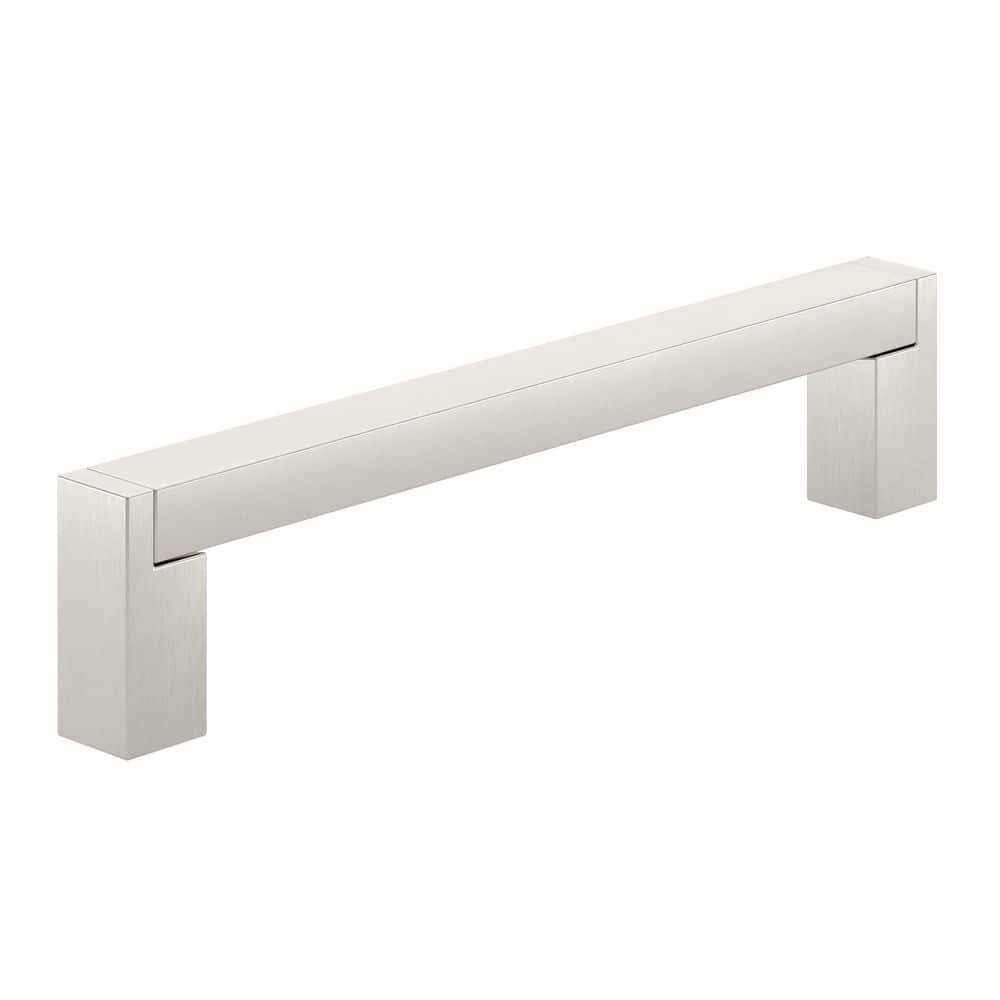 (10-Pack) Laconia Collection 5-1/16 in. (128 mm) Modern Brushed Nickel Rectangular Cabinet Bar Pull - Hercitys