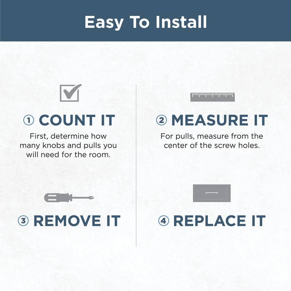 (10-Pack) Simple Square Bar 1-1/4 in. (32 mm) Modern Stainless Steel T-Shaped Bar Cabinet Knobs - Hercitys