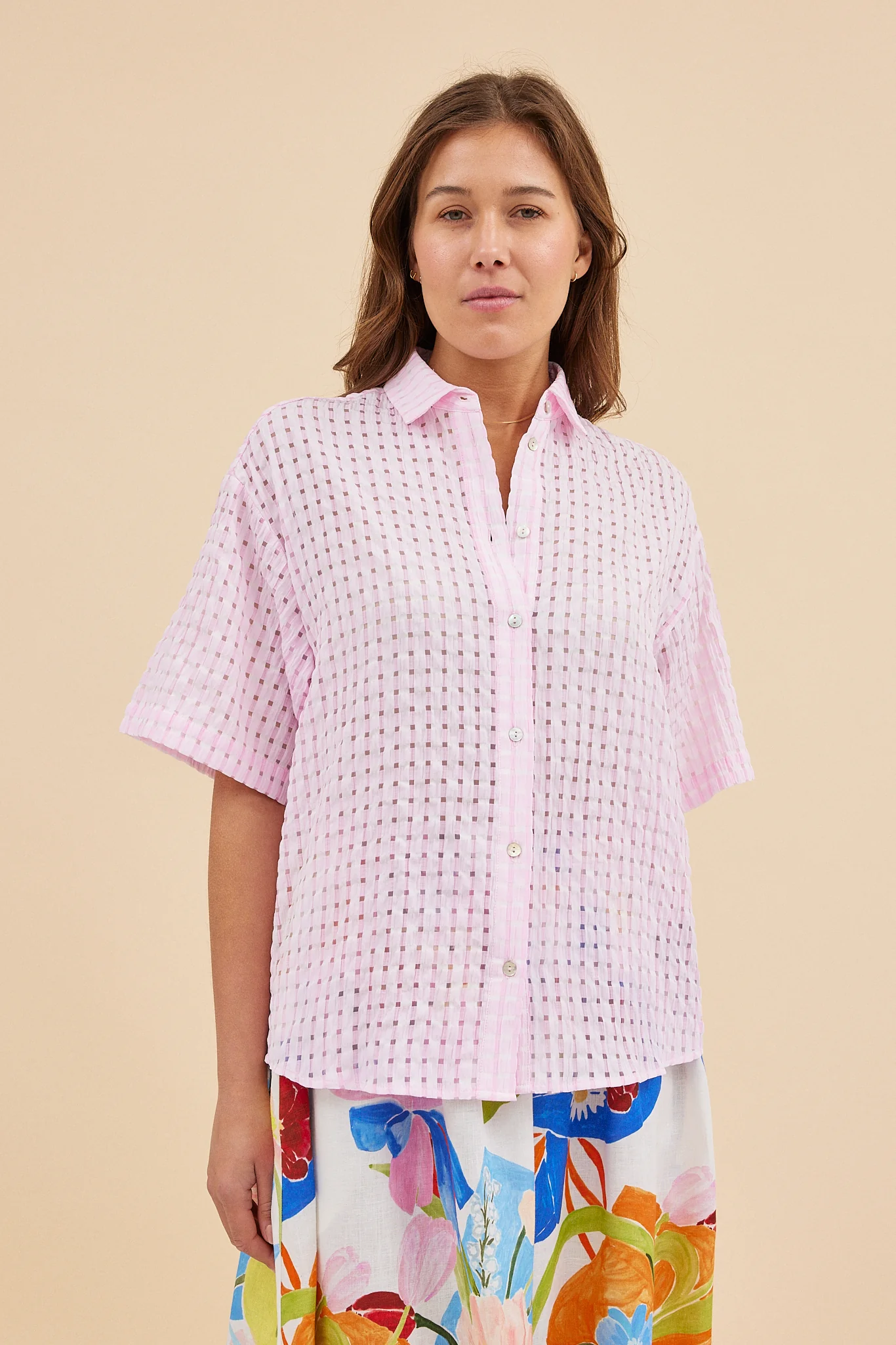 HOLIDAY SHIRT - PEONY CHECK - Hercitys