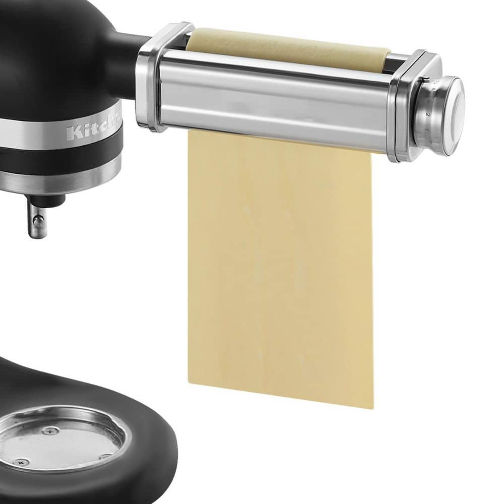 3-Pieces Pasta Attachment for Kitchen Aid Stand Mixer, Stainless Steel Pasta Roller, Adjustable Thickness Pasta Maker - Hercitys