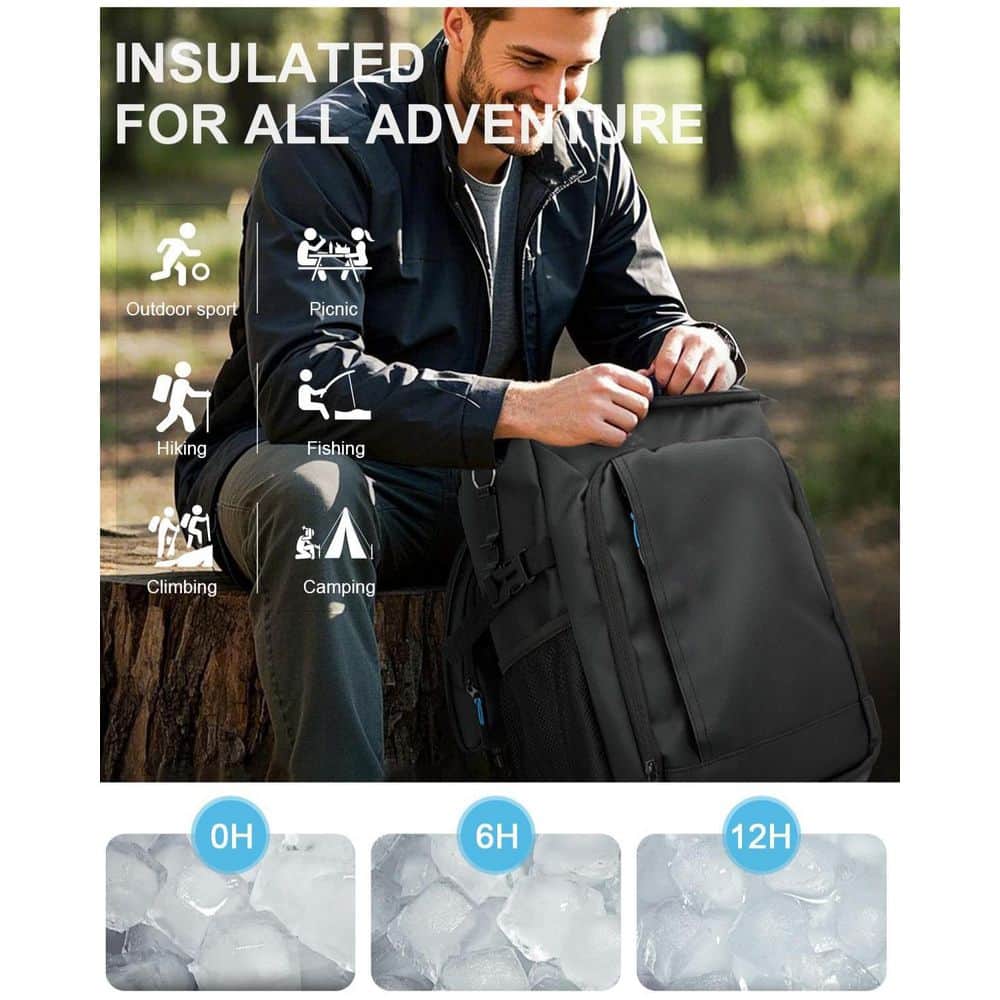 27 qt. 36 to 45 Cans Insulated Leak-Proof Cooler Backpack Waterproof for Women Men w/ Compartments and Ergonomic Design - Hercitys