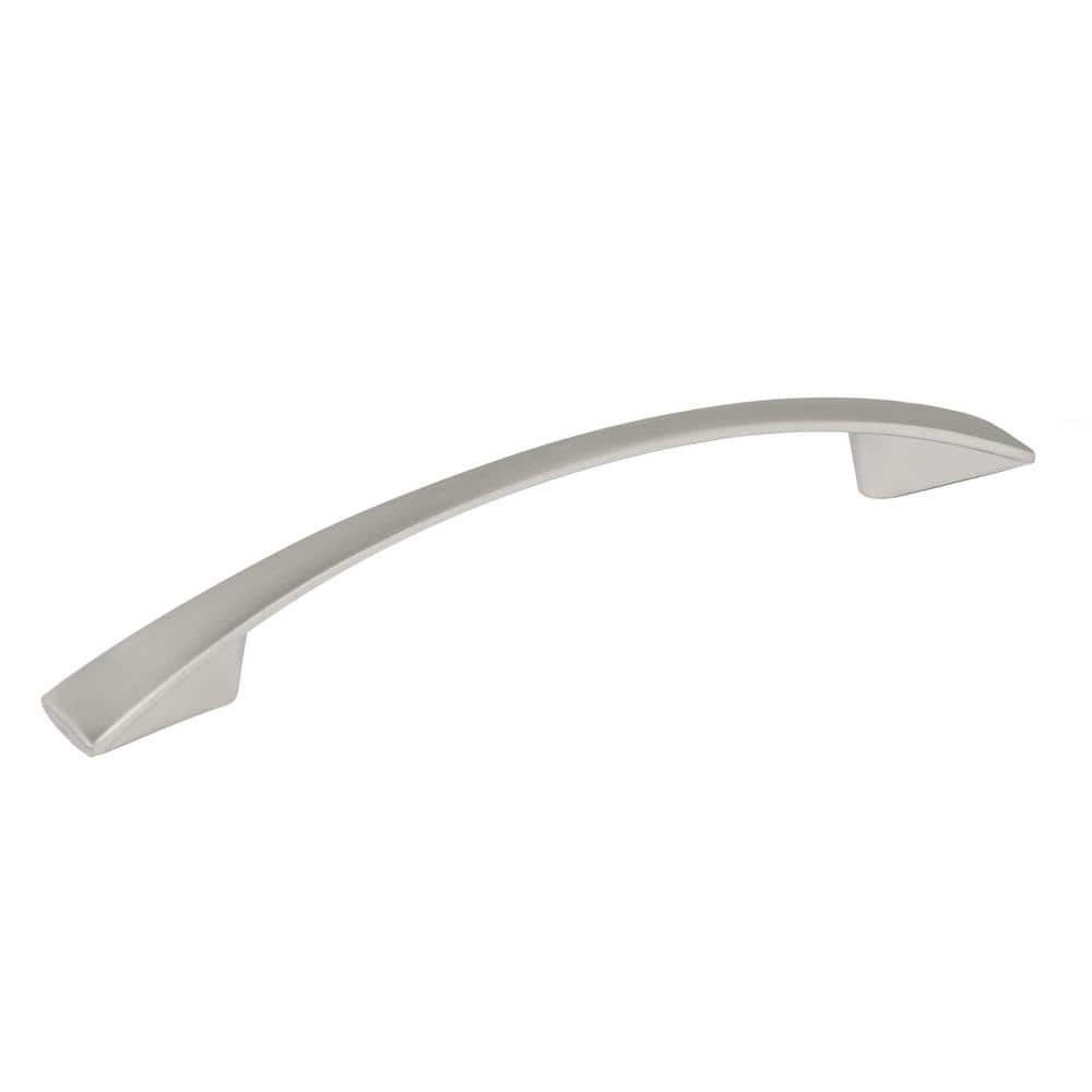 (10-Pack) Bromont Collection 3 3/4 in. (96 mm) Modern Brushed Nickel Cabinet Arch Pull - Hercitys