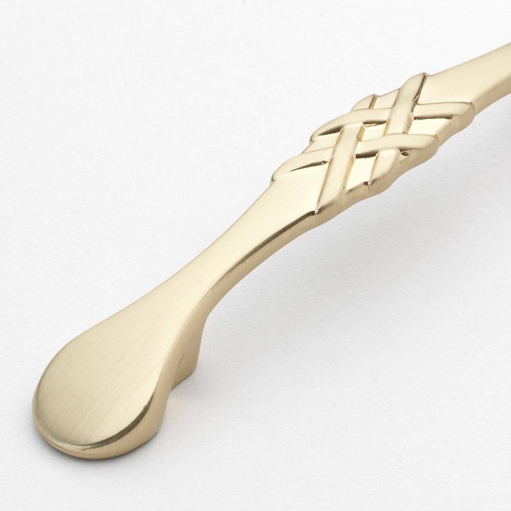 3 in. (76.2 mm) Center-to-Center Champagne Gold Braided Bar Pulls (10-Pack ) - Hercitys