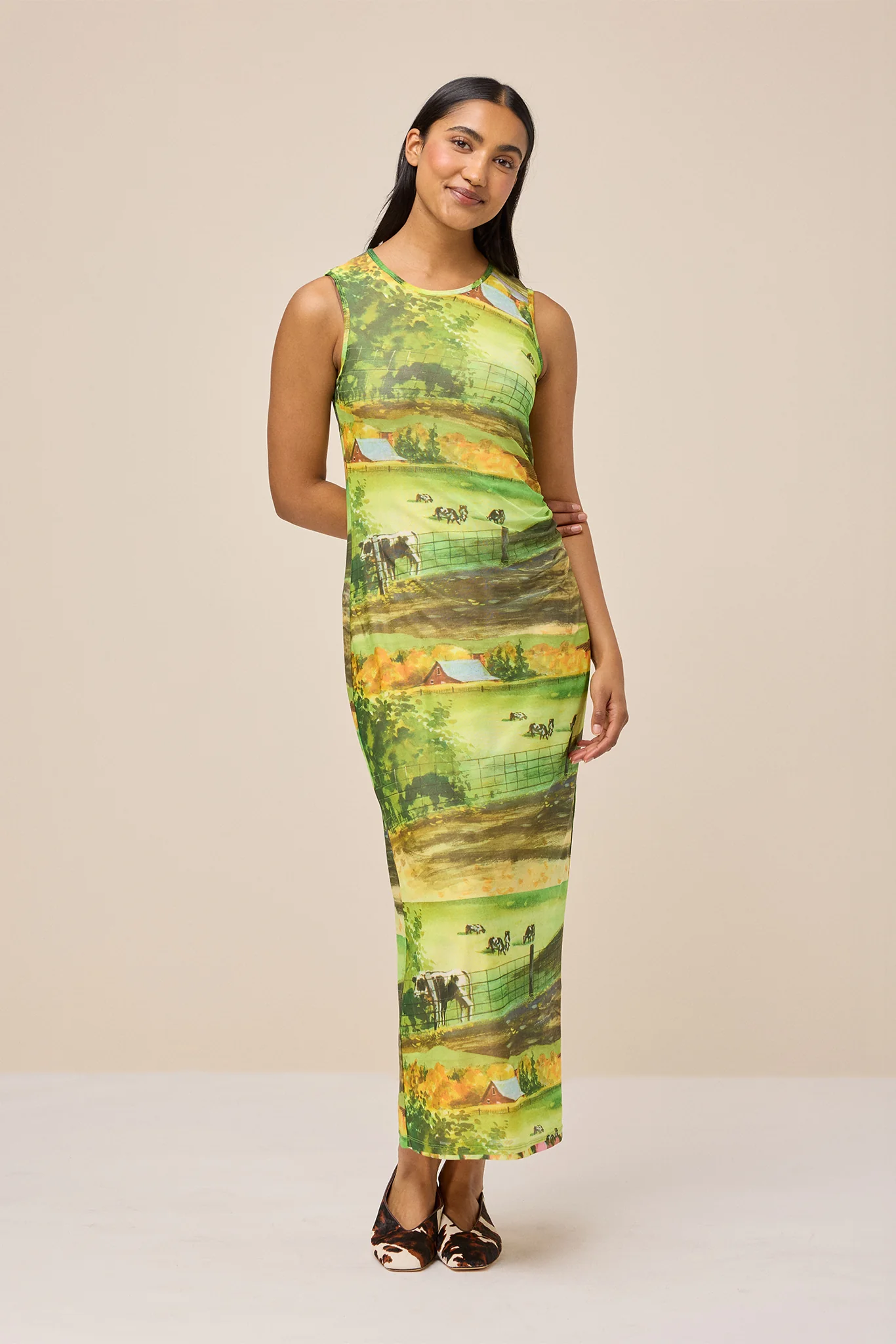 LILY MESH DRESS - GOLDEN FARM - Hercitys