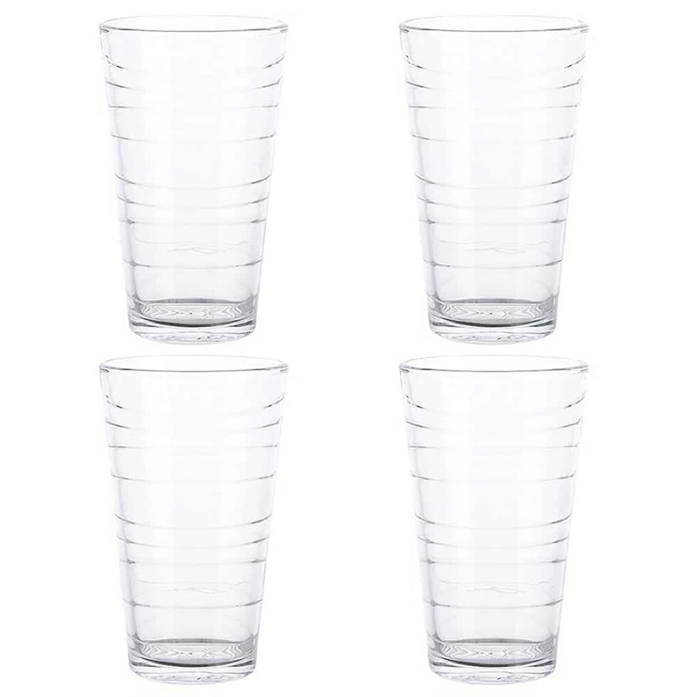 4-Piece 13.5 Oz. Swirl Glass Tumbler Set - Hercitys