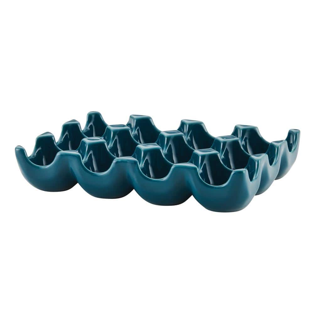 12-Teal Ceramics Egg Tray - Hercitys