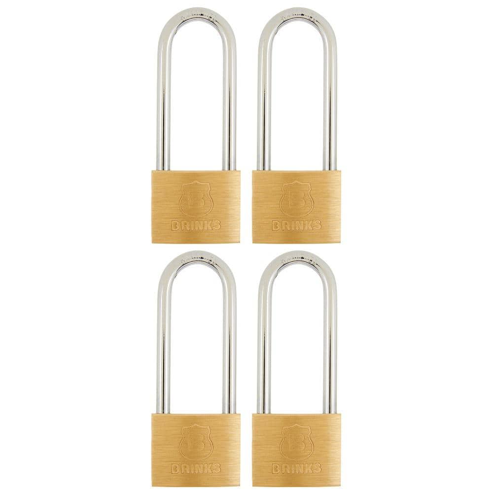 1-9/16 in. (40 mm) Solid Brass Keyed Lock with 2 in. Shackle (4-Pack) - Hercitys