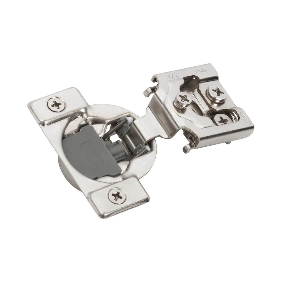 2-Pack Nickel 3/4 inch  19mm  Overlay Face Frame Soft Close Concealed Cabinet Hinges - Hercitys