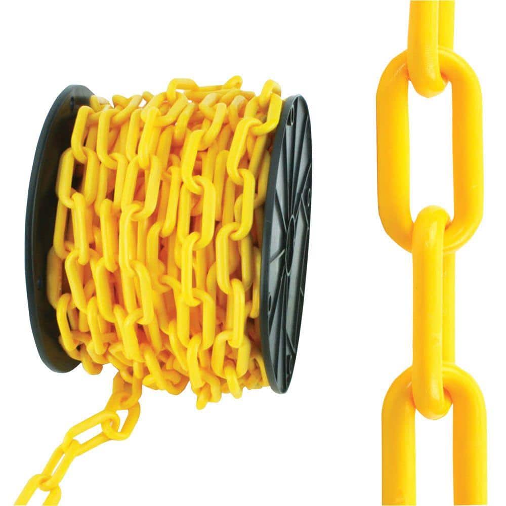 #8 x 50 ft. Plastic Chain, Yellow - Hercitys
