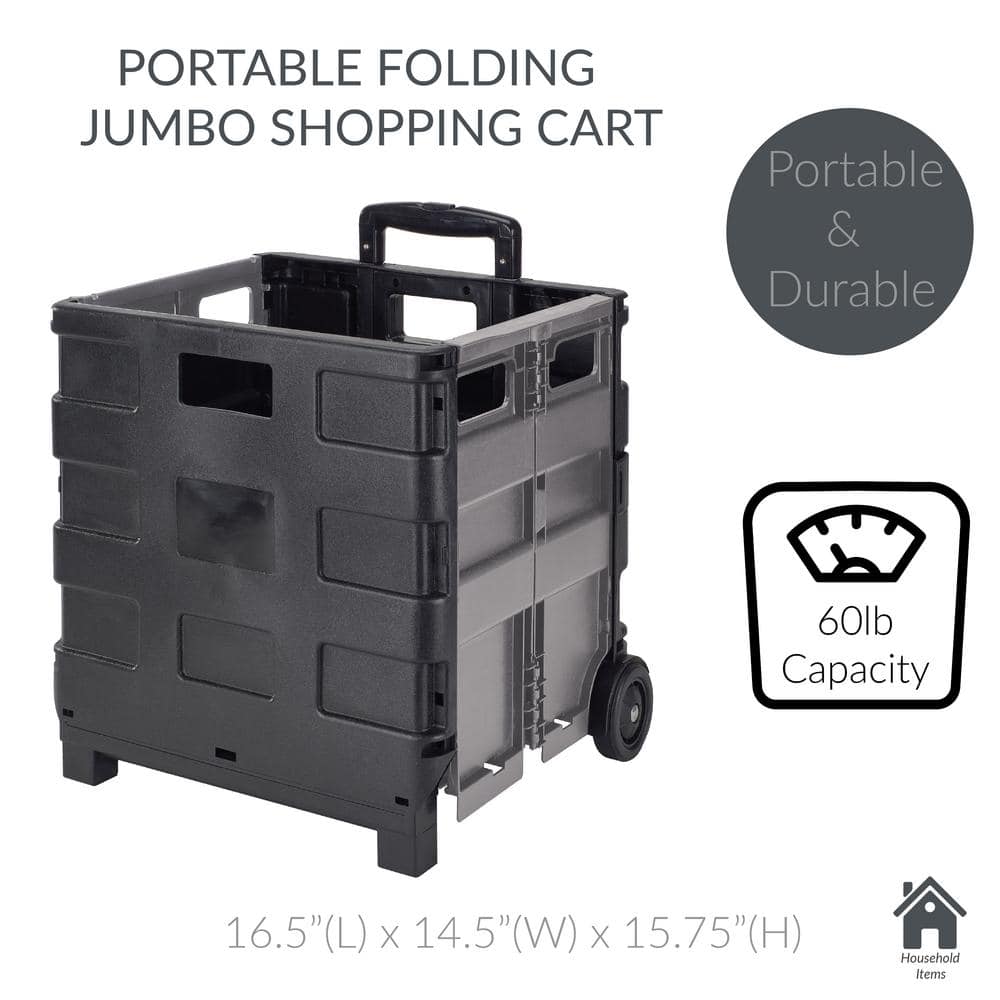 Tote and Go Collapsible Polypropylene Utility Cart - Hercitys