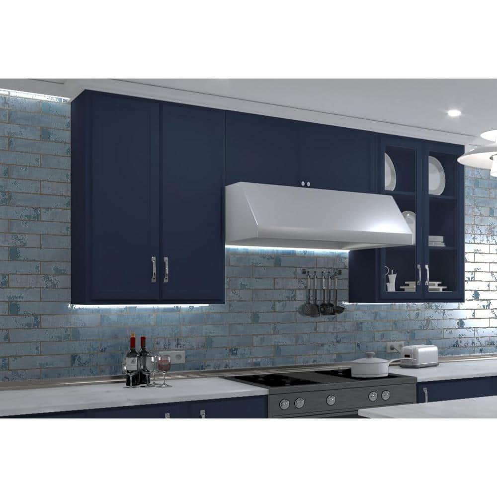 Splash Neptune Blue 3-in. x 12-in. Subway Vintage Look Matte and Glossy Ceramic Wall Tile (4.85 sq. ft./Case) - Hercitys