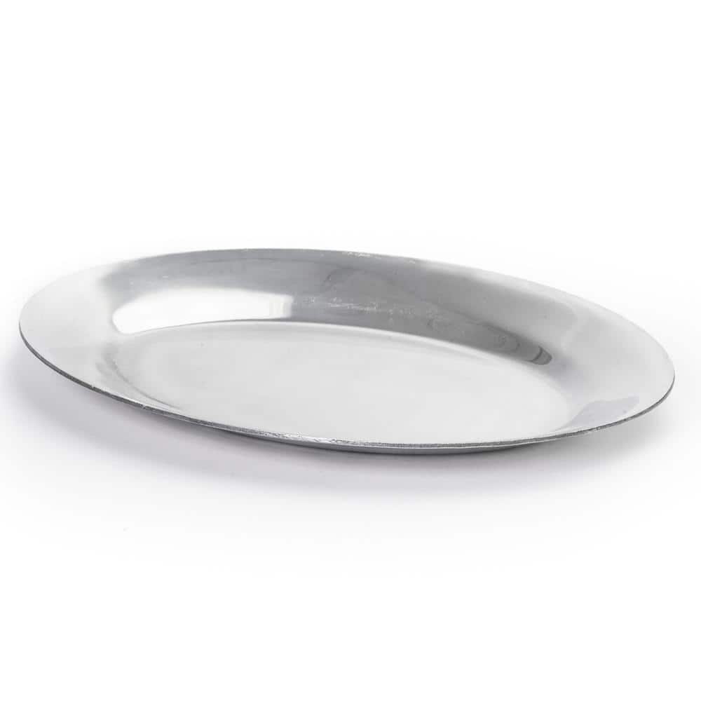 8.5 in. Stainless Steel Cast Aluminum Commercial Sizzling Oval Platter - Hercitys