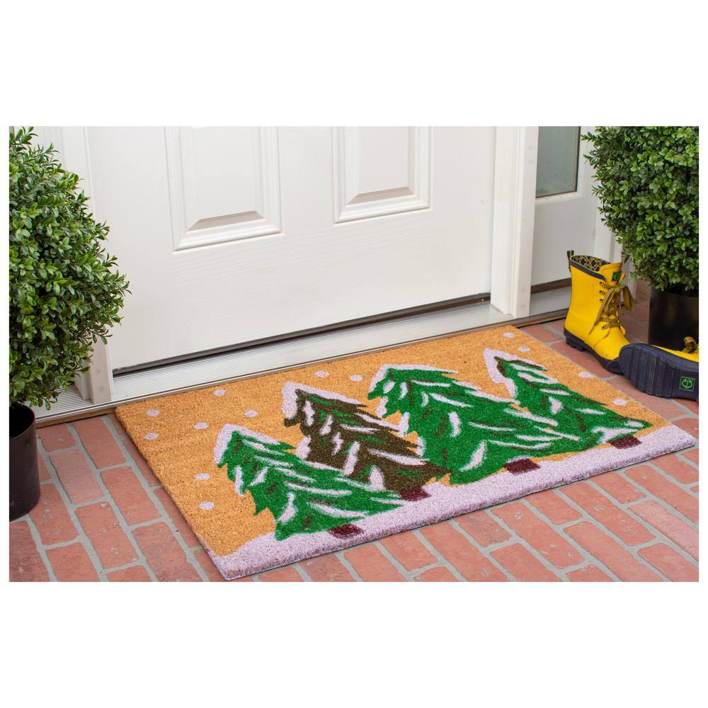 Winter Wonderland 17 in. x 29 in. Coir Door Mat - Hercitys